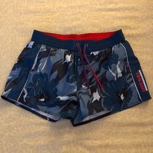 Diesel blue Hawaiian print swim short size Small